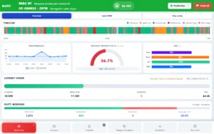 Interfaz de operario MES en tablet | BeOEE