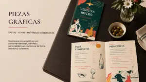Diseño de piezas gráficas y materiales comerciales
